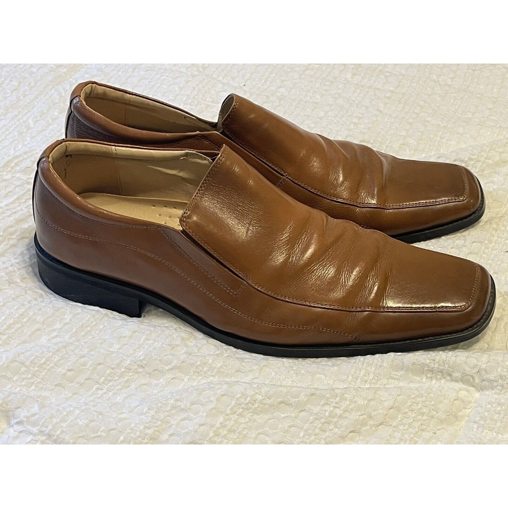 Steven Madden‎ Men's Light Brown Leather Loafer Business Formal Shoes Size 11